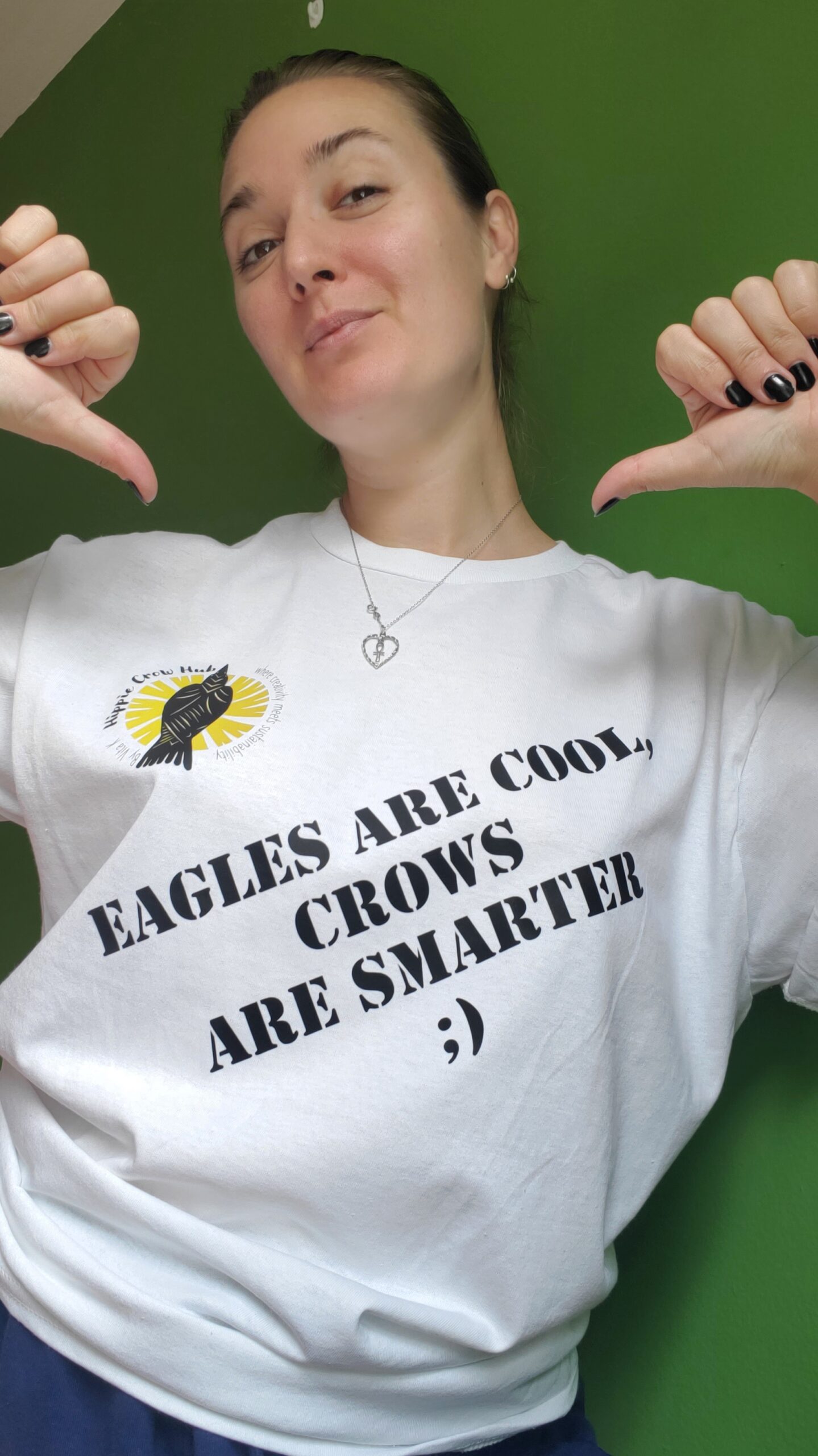 White Cotton T-shirt Print