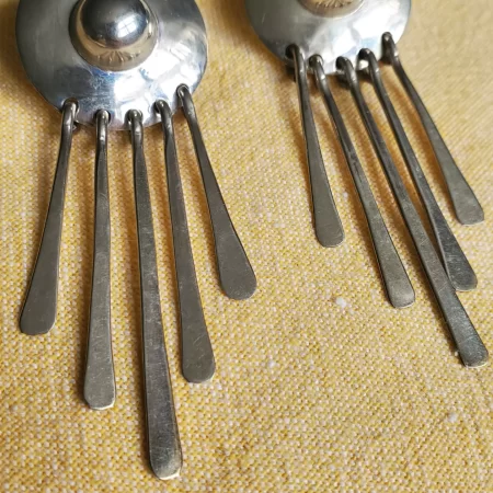 Sterling Silver 925 Vintage Mexico Hat Earrings