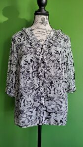 Vintage Blouse 100% SILK Nora Noh
