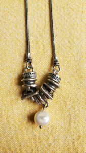 Necklace with Pearl pendant Sterling Silver 925
