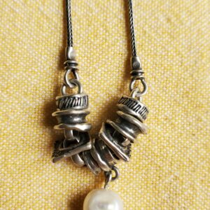 Necklace with Pearl pendant Sterling Silver 925