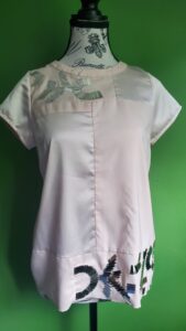 Blouse Vintage 100% SILK C.N.C Size S